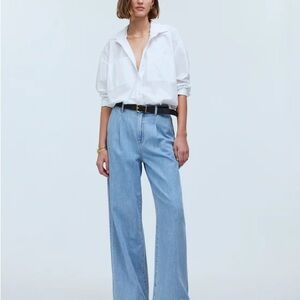 Madewell The Harlowe Wide Leg Jean - Airy Denim Edition